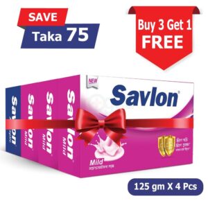 savlon soap combo 3 mild 125g & 1 antiseptic 125g